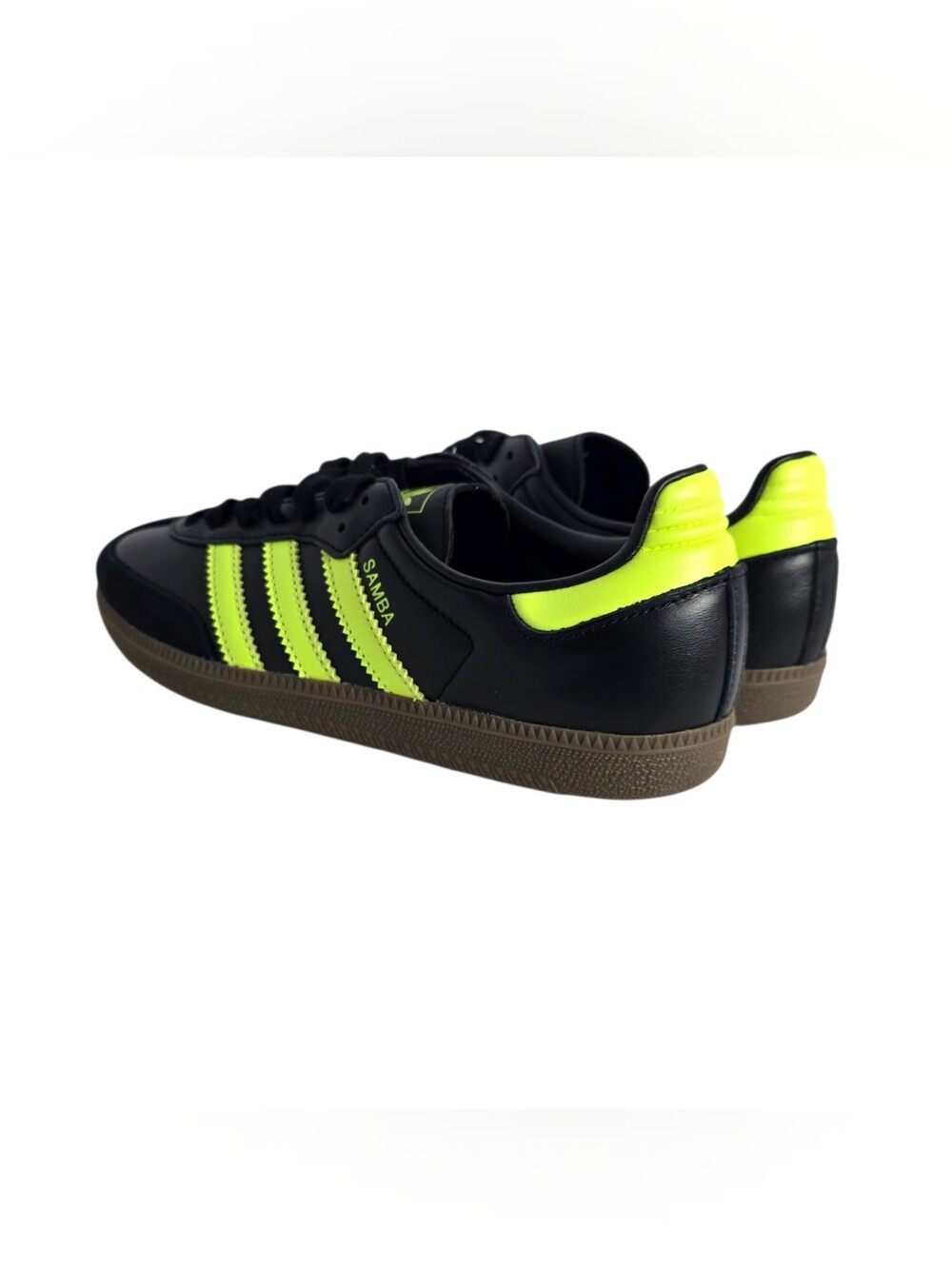 Adidas Samba OG W JS1387 Black Pulse Lime Gum Womens 8.5 Sneakers NWT - Picture 4 of 16